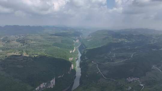 贵州清镇市三岔河峡谷航拍