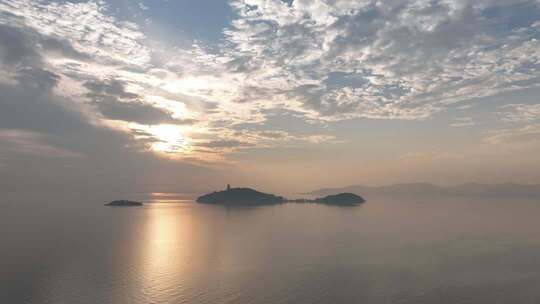 太湖仙岛 三山 航拍延时