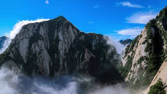 宣传片大气震撼陕西西岳华山延时摄影