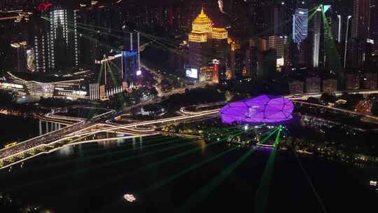 辽宁沈阳夜景城市夜晚灯光