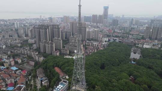 湖南岳阳城市风光航拍