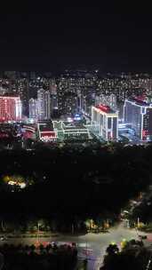 竖屏城市夜景电闪雷鸣