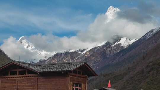 西藏巴松措雪山延时