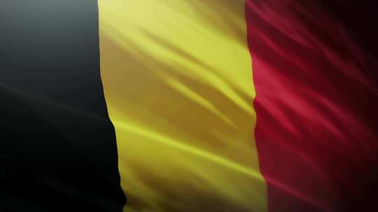 比利时国旗挥舞-4K