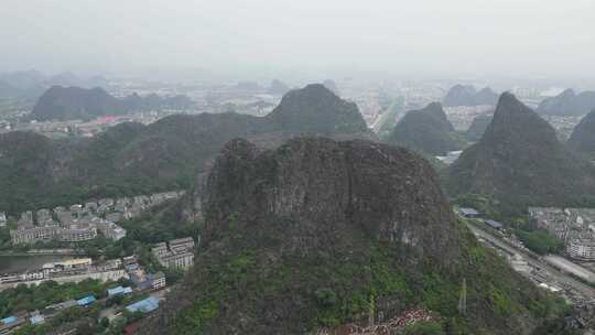 广西桂林西山4A景区航拍