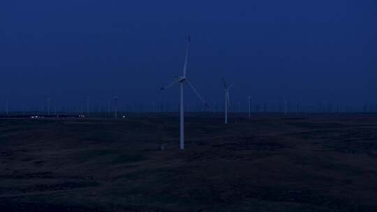 风力发电 大风车 清洁能源视频素材模板下载