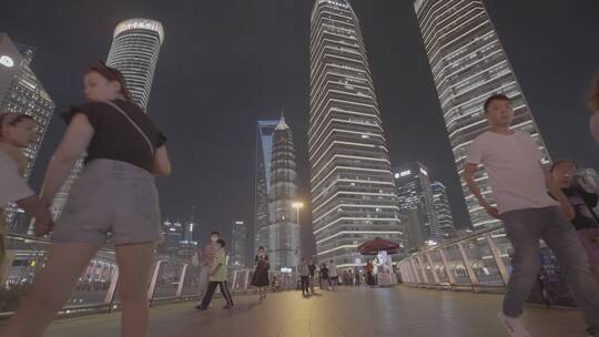 上海陆家嘴金融中心-上海夜景-外滩金融中心