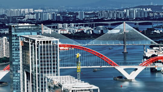 广州新光大桥 番禺大桥23视频素材模板下载