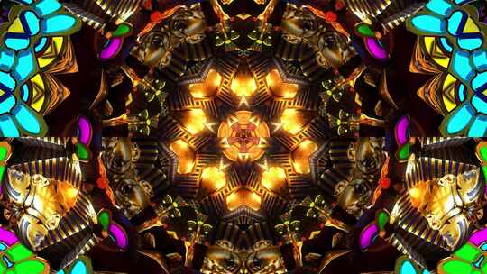 万花筒动感舞台线条光影时尚几何艺术