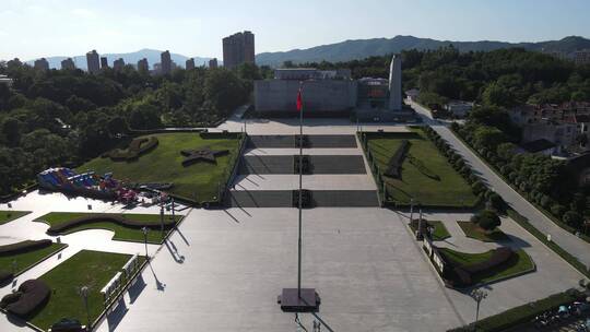 航拍江西瑞金苏维埃共和国纪念馆视频素材模板下载