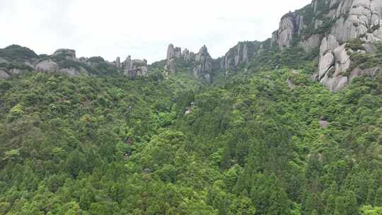 航拍福建宁德福鼎太姥山海上仙山风光