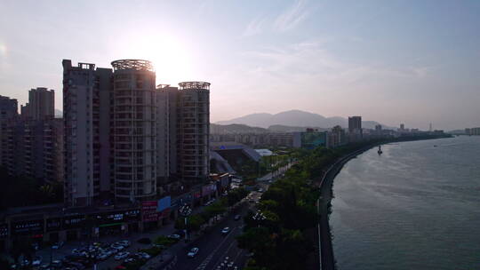 珠海斗门井岸城市风光航拍