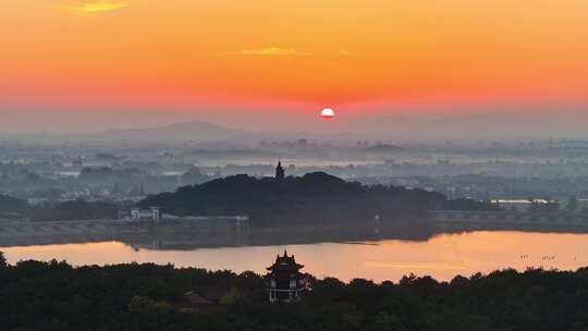 天目湖日出 状元阁 太公山 常州溧阳