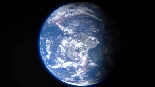 太空看蓝色的星球地球全景