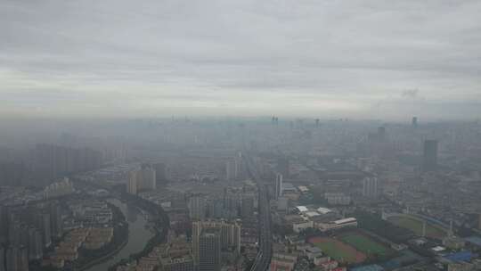 雨后安徽合肥城市风光航拍