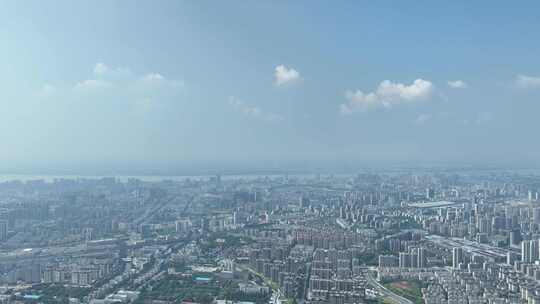九江市航拍九江城市建筑风光无人机高空视角视频素材模板下载