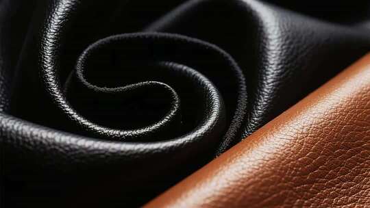 黑棕双色皮革特写