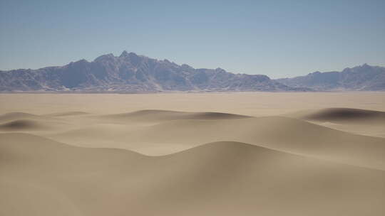 远处有山的沙漠景观视频素材模板下载