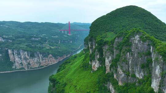 航拍贵州鸭池河大桥视频素材模板下载