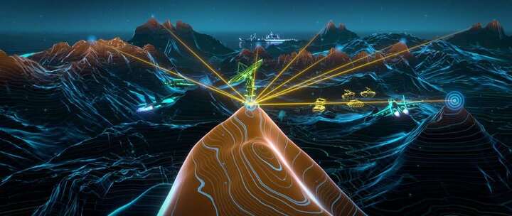 科技感地形军事联合作战作战演习动画素材