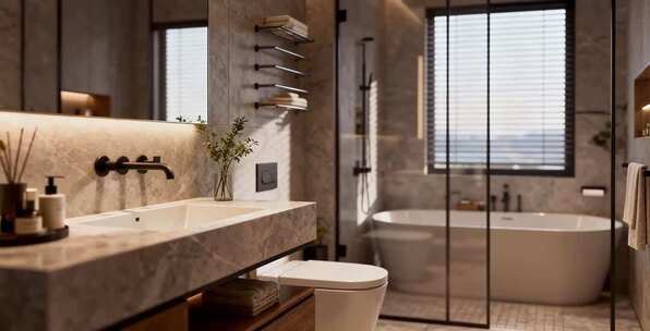 现代风格卫生间室内场景