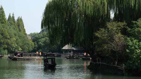 乌镇水乡小桥流水乌篷船名胜风景区