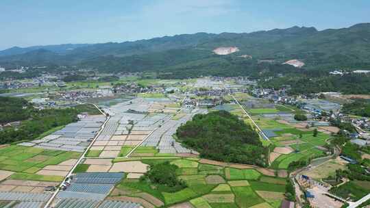 合集航拍农田农业种植稻田大棚