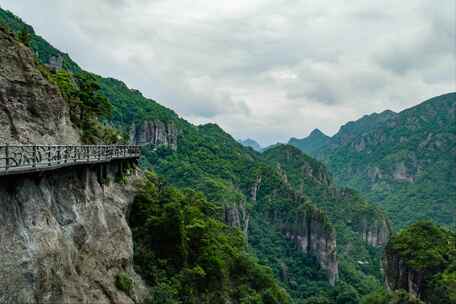 浙江温州雁荡山风光灵岩方洞风景延时