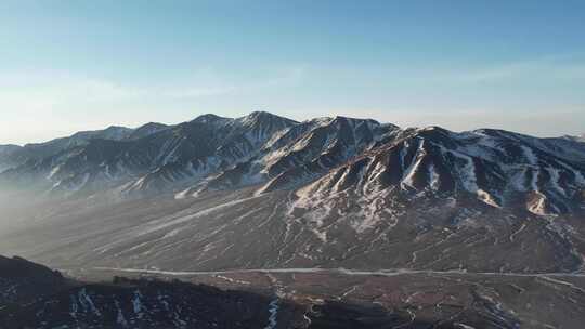 青海拉脊山日出风光航拍素材