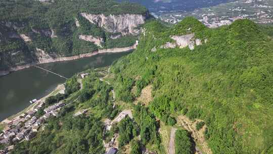 鸭池河水利发电站航拍