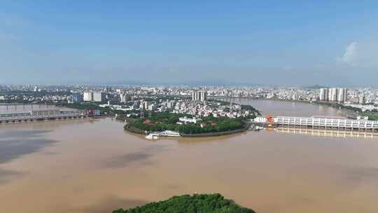 合集广东潮州韩江流域潮州供水枢纽航拍