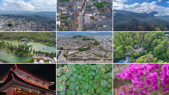 云南丽江古城 大研古镇延时 束河古镇