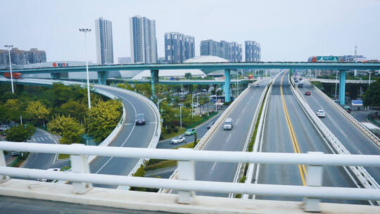 中国道路交通厦门立交桥城市发展城市风光视频素材模板下载