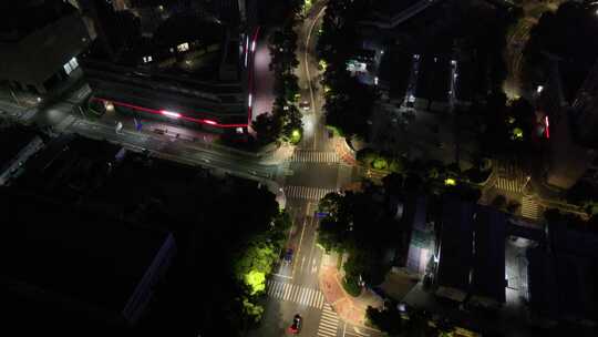 深圳湾南山区夜景航拍