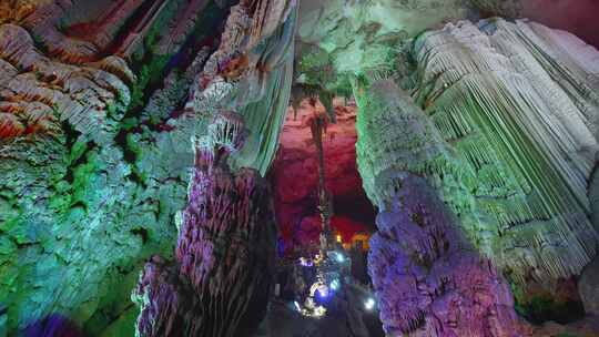 溶洞旅游、喀斯特地貌视频素材模板下载