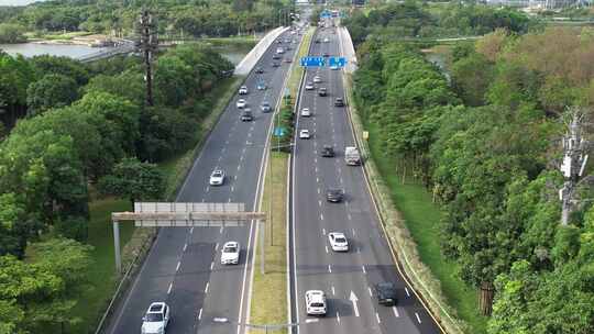 深圳人才公园-沙河西路城市车流