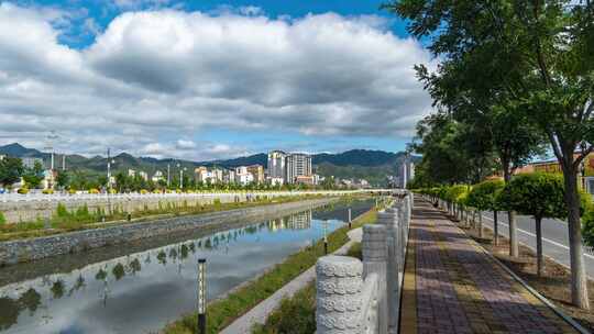 承德丰宁潮河 河道绿化 丰宁风景