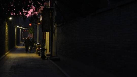 山西平遥古城夜景视频素材