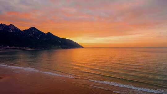 崂山仰口日出海边