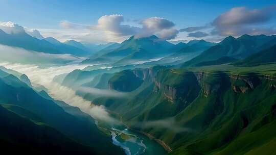 山脉山川河流青山绿水