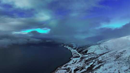 4K航拍挪威最美的冰河风光美景