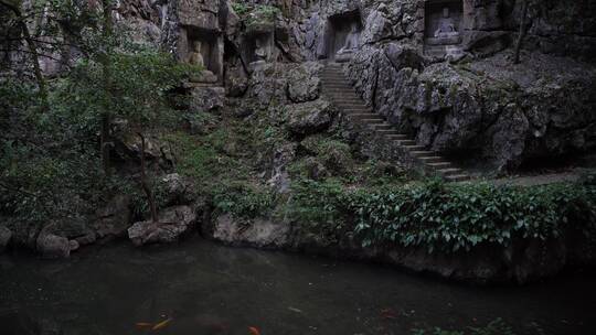 杭州灵隐寺飞来峰塑像