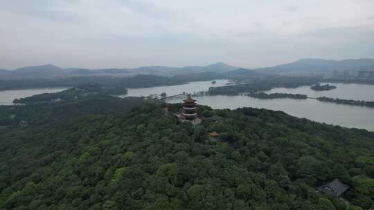 江苏无锡太湖鼋头渚风景区航拍