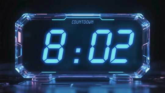 透明倒计时数字时钟