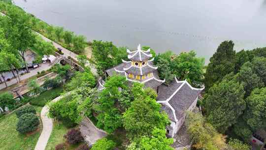 4k贵州历史文化  安龙招堤半山亭