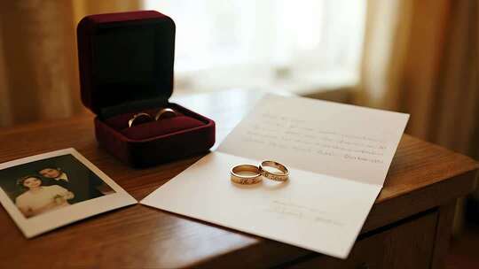 结婚戒指浪漫爱情承诺视频