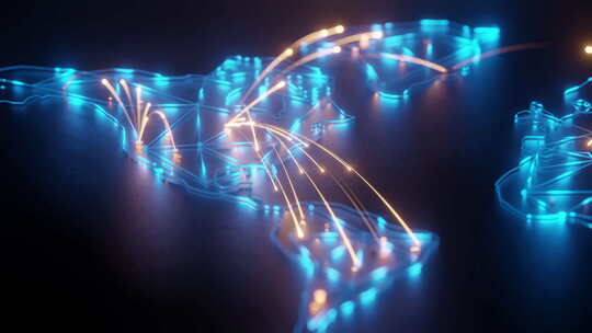 全球网络线路连接示意图