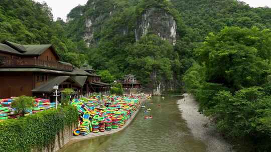 杉木河漂流 橡皮艇漂流 夏天漂流 水上漂流