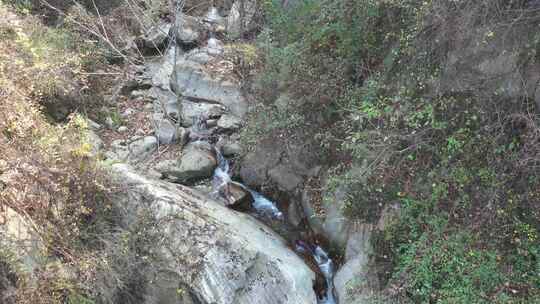 航拍秦岭秋天景色 秦岭 秋季