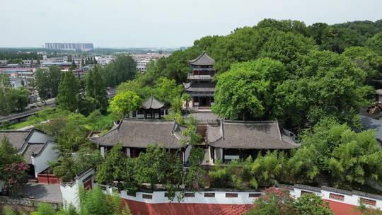 航拍湖北黄冈东坡赤壁4A景区